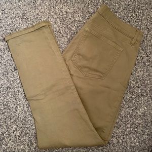 💞 5/$35 LOFT skinny cropped green khaki pants